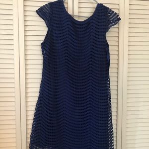 Royal Blue Lattice pattern dress